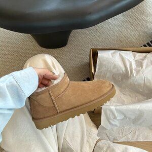 UGG Chestnut Suede Platform Boots